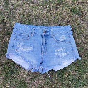 American eagle distressed shorts